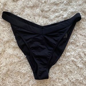 ASOS black V-cut bikini bottoms, size 10